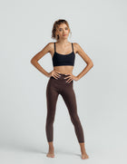 hogpara High-Rise Fitted Brown Leggings