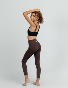 hogpara High-Rise Fitted Brown Leggings