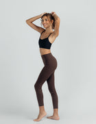 hogpara High-Rise Fitted Brown Leggings